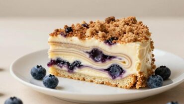 Colazione o dessert: come questa torta ai mirtilli e formaggio fresco combina quattro consistenze in un’unica ricetta Colazione o dessert: come questa torta ai mirtilli e formaggio fresco combina quattro consistenze in un’unica ricetta