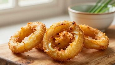 Frittelle di cipolla amish: la ricetta croccante con salsa all’erba cipollina che trasforma un semplice ortaggio in un antipasto irresistibile