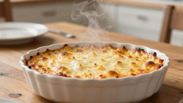 Gratin di pasta con pollo e funghi: la ricetta familiare completa che si prepara in 25 minuti in forno
