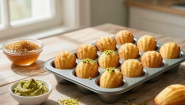 Madeleine al pistacchio in guscio di cioccolato bianco: la tecnica per riuscirci in 24 ore