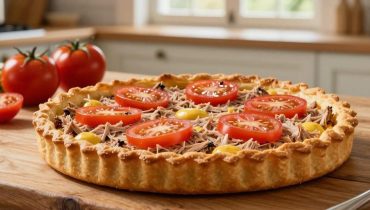 Torta al tonno, pomodoro e senape: la ricetta familiare che si prepara in 15 minuti e si gusta calda o fredda