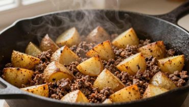 Hamburger Hash: il segreto delle patate bollite e poi saltate per una croccantezza perfetta in un’unica padella