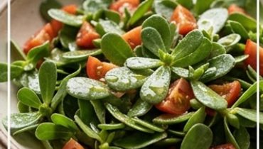 Insalata fresca di portulaca limone-oliva