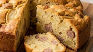 Cake salato mele e salsicce di pollo