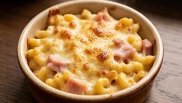 Coquillettes gratinate con prosciutto di tacchino e Comté