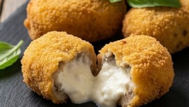 Crocchette di funghi alla Stracciatella