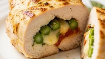 Filetto di Pollo Ripieno con Asparagi e Mozzarella Filante