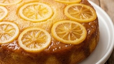 Torta rovesciata al limone e caramello
