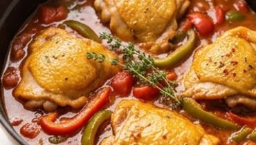 Pollo alla basca con peperoni e piment d’Espelette