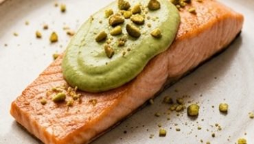 Salmone alla crema di pistacchio