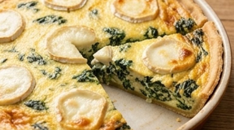 Torta spinaci e formaggio di capra