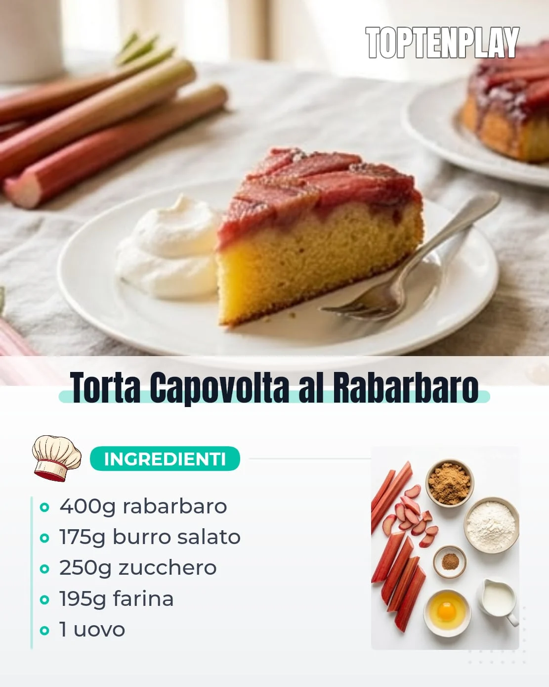 Torta Capovolta al Rabarbaro