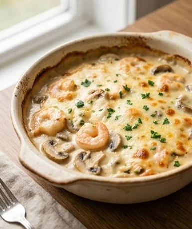 gratin-cremeux-aux-crevettes-et-champignons-cover gratin-cremeux-aux-crevettes-et-champignons cover