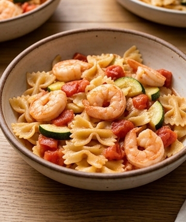 pates-aux-crevettes-et-courgettes-en-sauce-tomate- cover