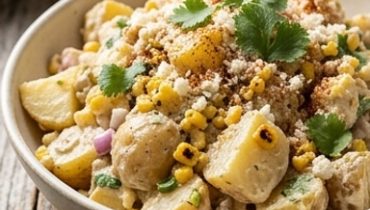 Insalata di Patate e Mais Grigliato in Stile Messicano