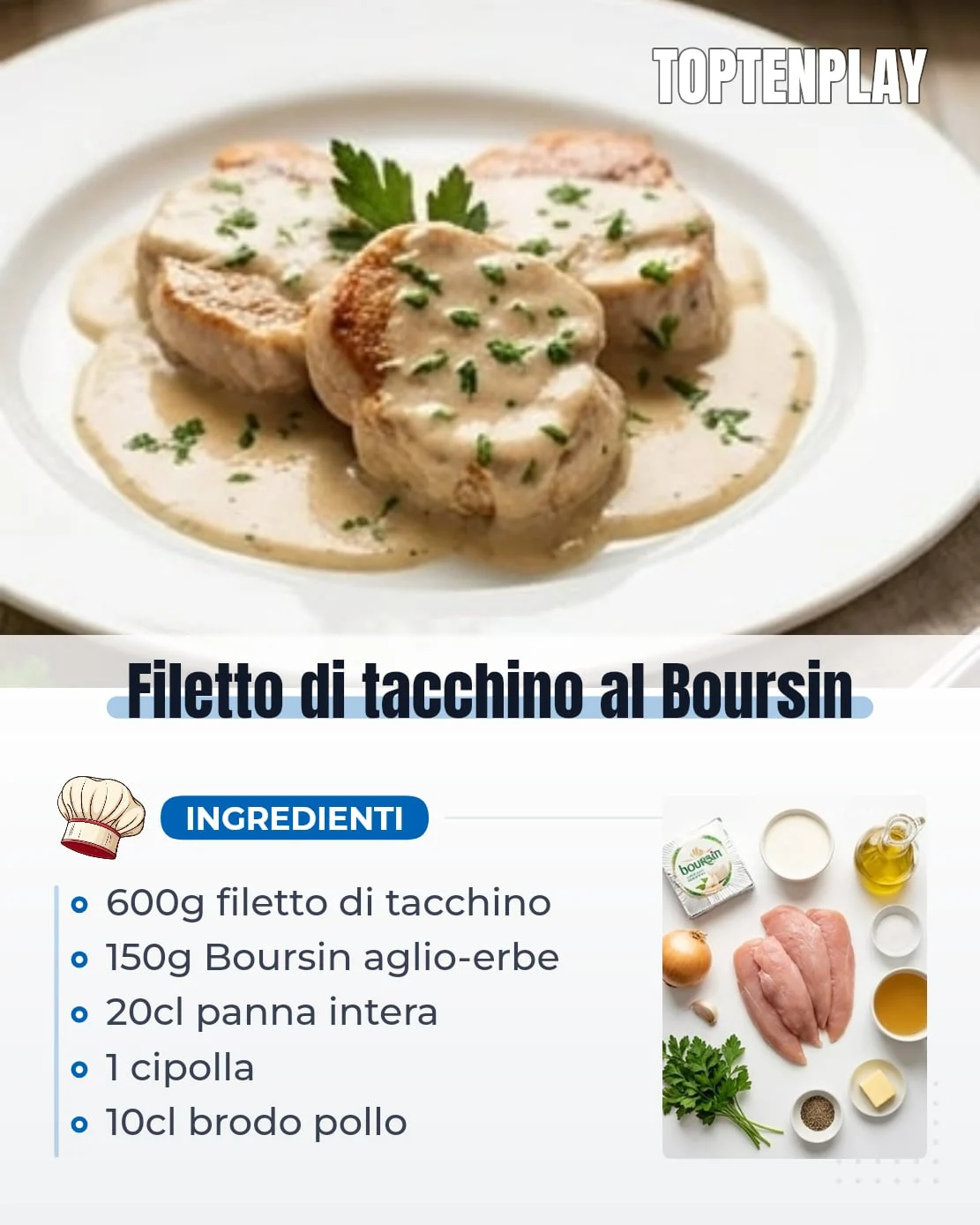 Filetto di tacchino al Boursin