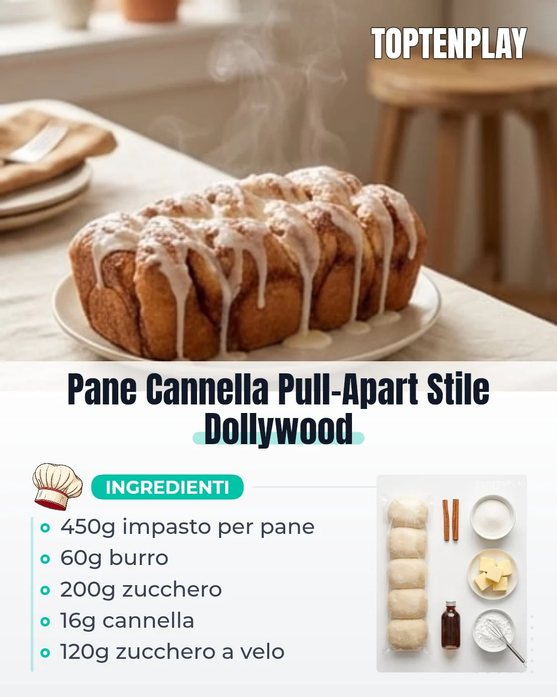 Pane Cannella Pull-Apart Stile Dollywood