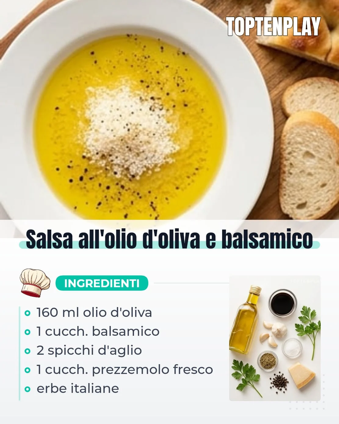 Salsa all’olio d’oliva e balsamico