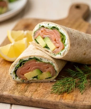 wrap-au-saumon-fume-avocat-et-sauce-fromage-frais cover